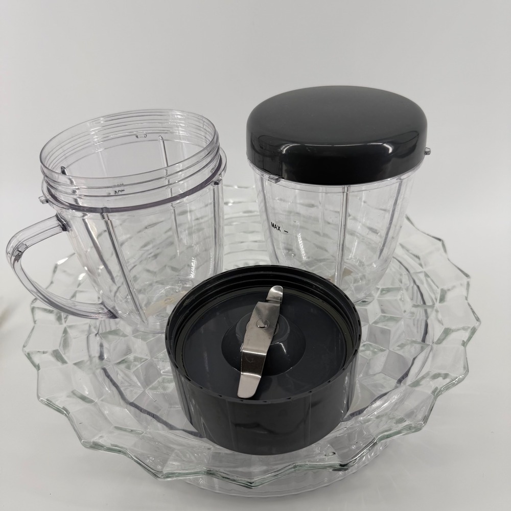 Magic Bullet‎ Replacement Cups Blade Lid 3 Piece Set Blender